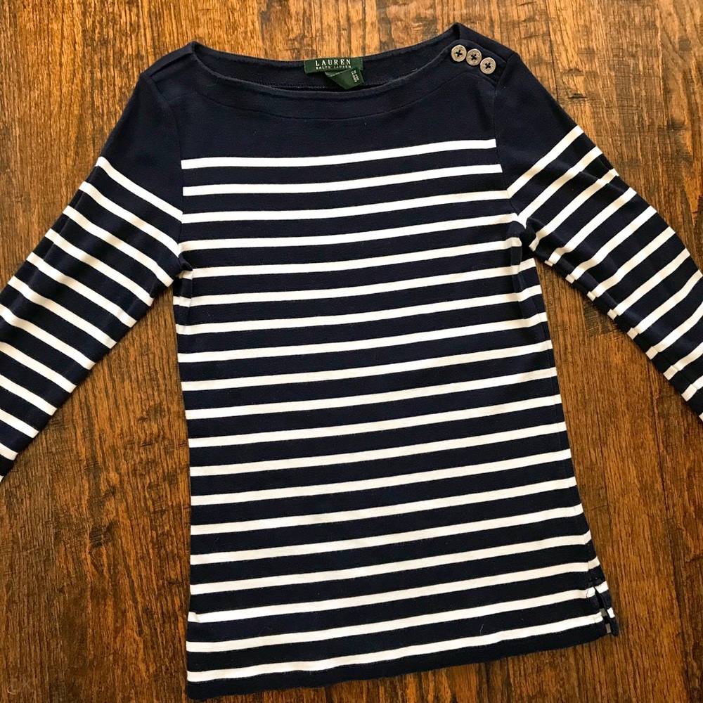 Navy Stripe Nautical Knit Top